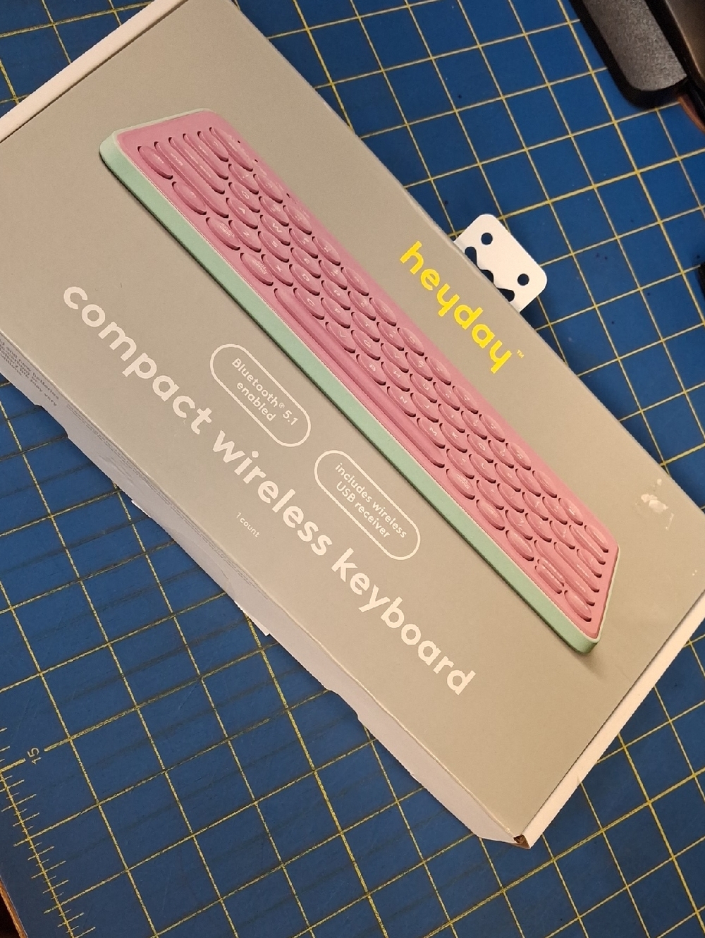 heyday Compact Wireless Keyboard Pink & Mint Green New Sealed Box